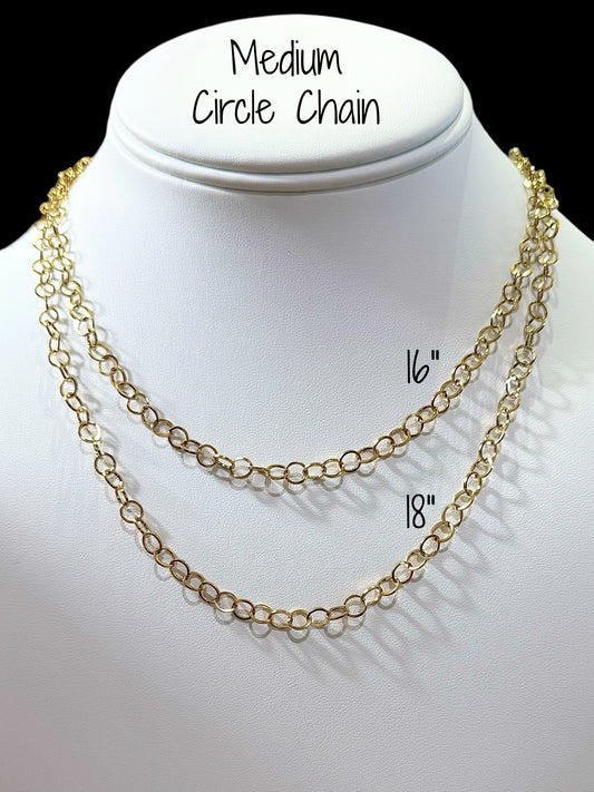 Medium Circle Chain (Gold Plated or Gold Filled)