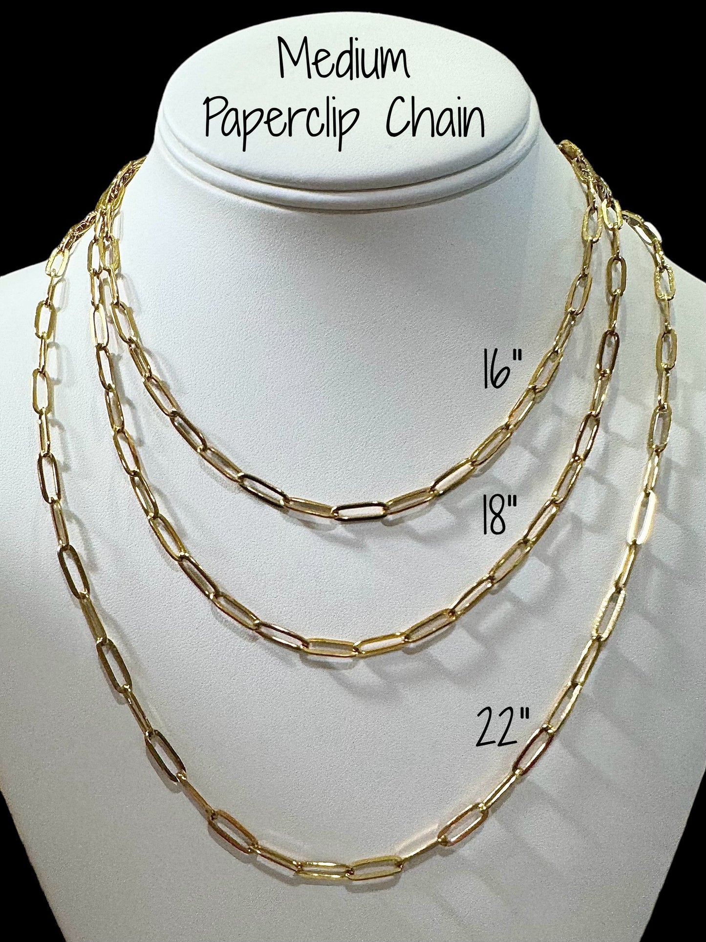 Medium Paperclip Chain (Gold Plated or Gold Filled)