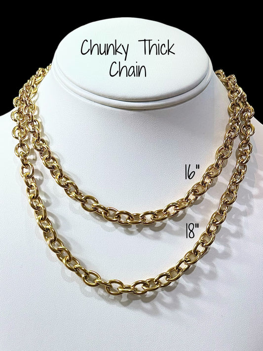 Chunky Thick Chain (Gold Plated or Gold Filled)