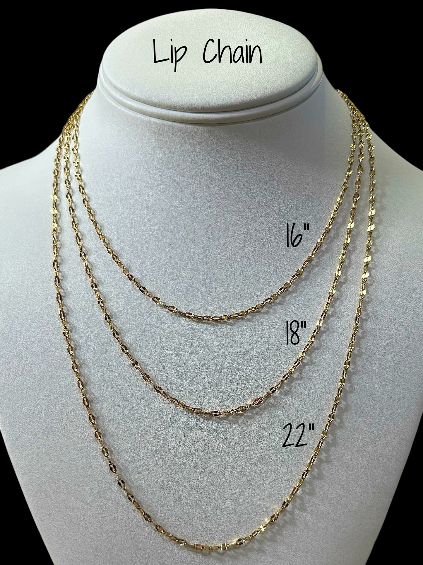 Lip Chain (Gold Plated or Gold Filled)