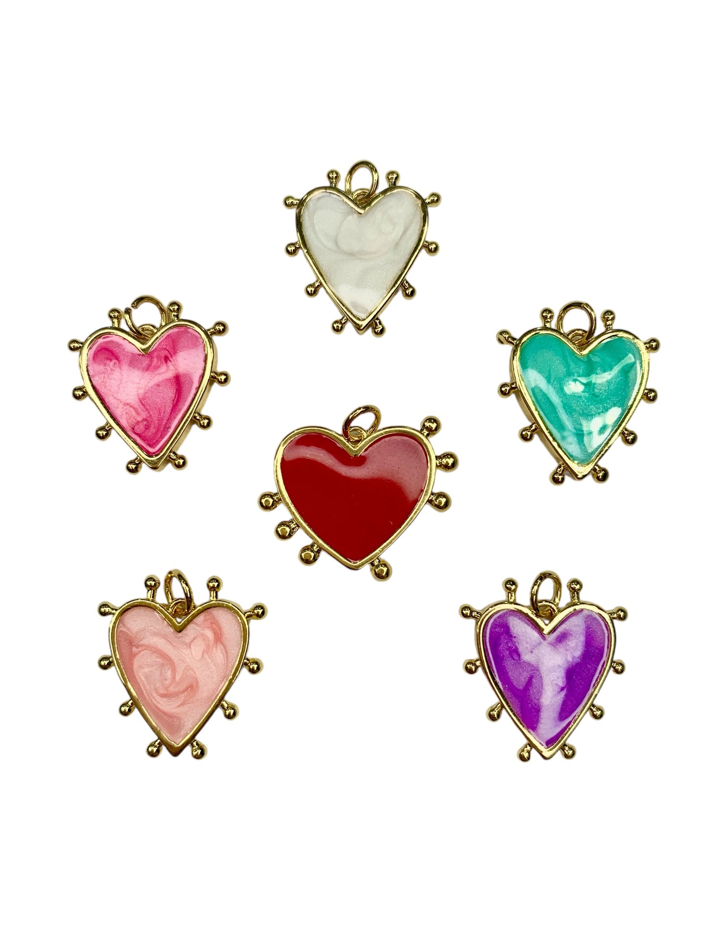 Enamel Heart Charms