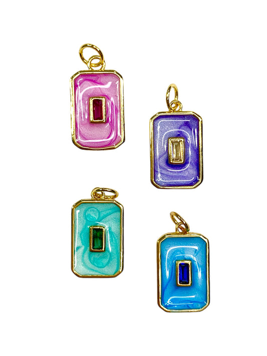 Emerald Colorful Enamel Charm