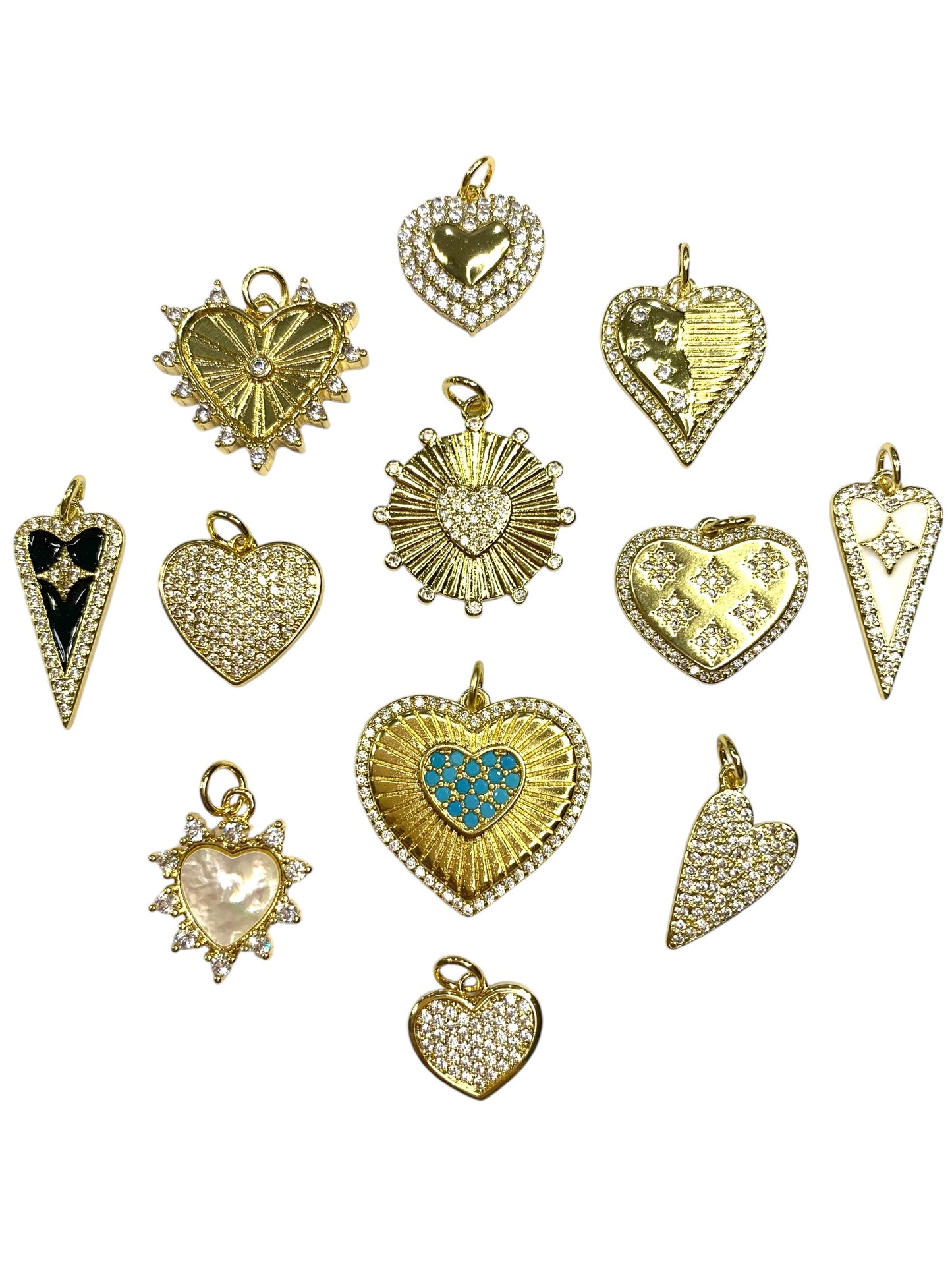 Assorted Hearts Charms