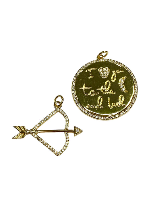 Love You 2 The Moon and Arrow Charm