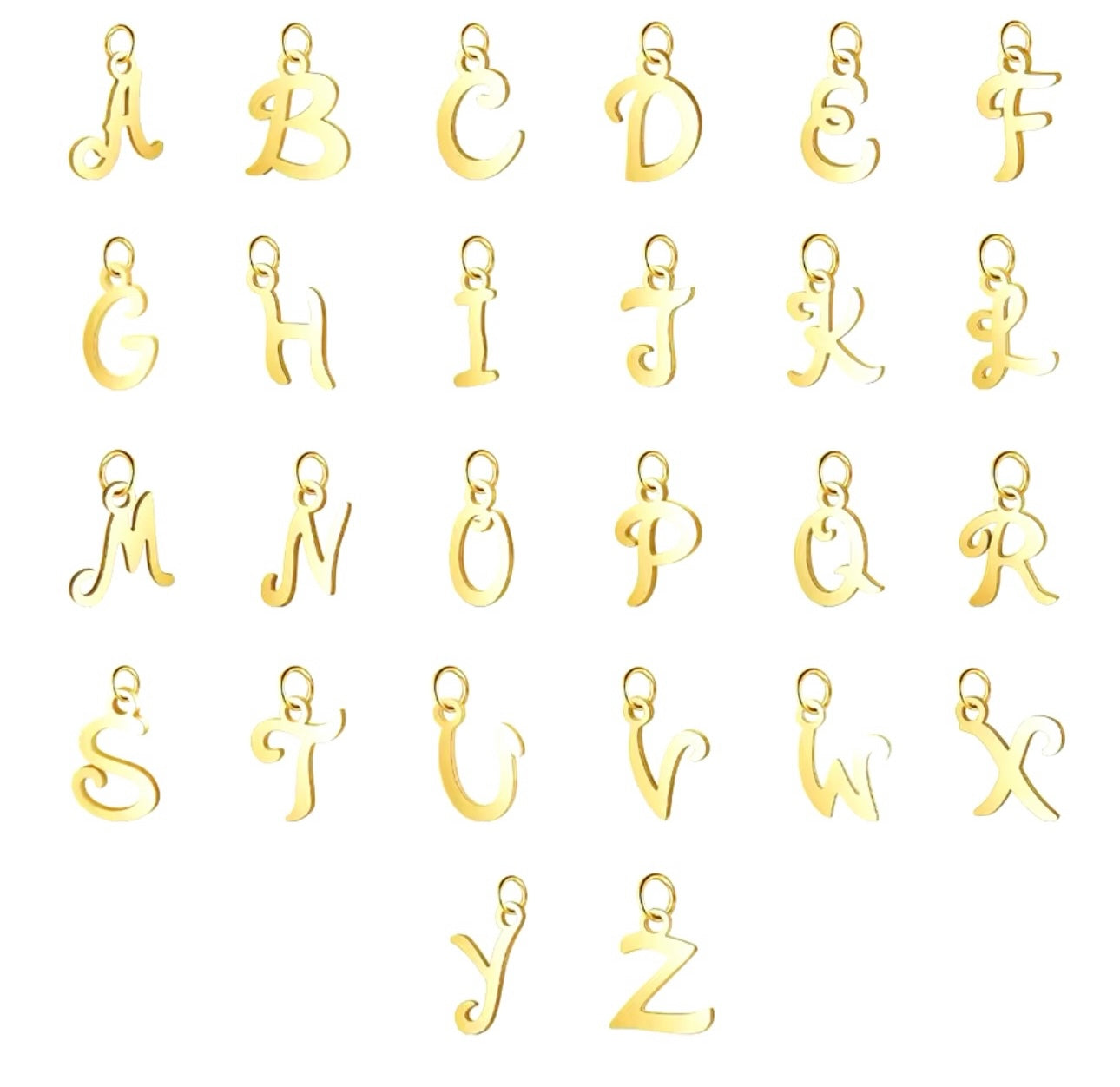 Cursive Initial Letter Charm