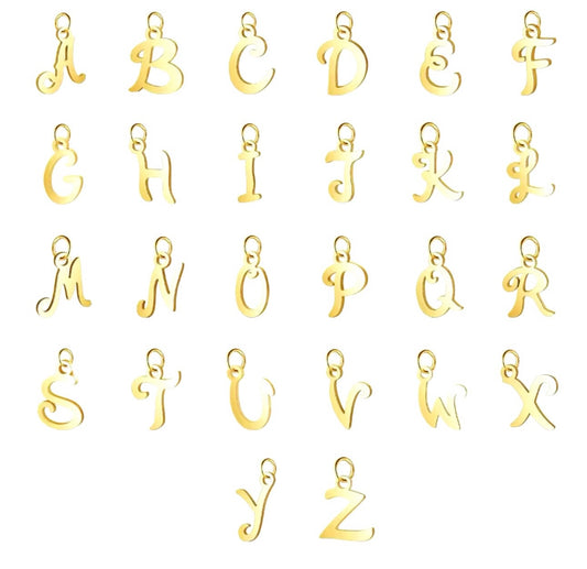 Cursive Initial Letter Charm