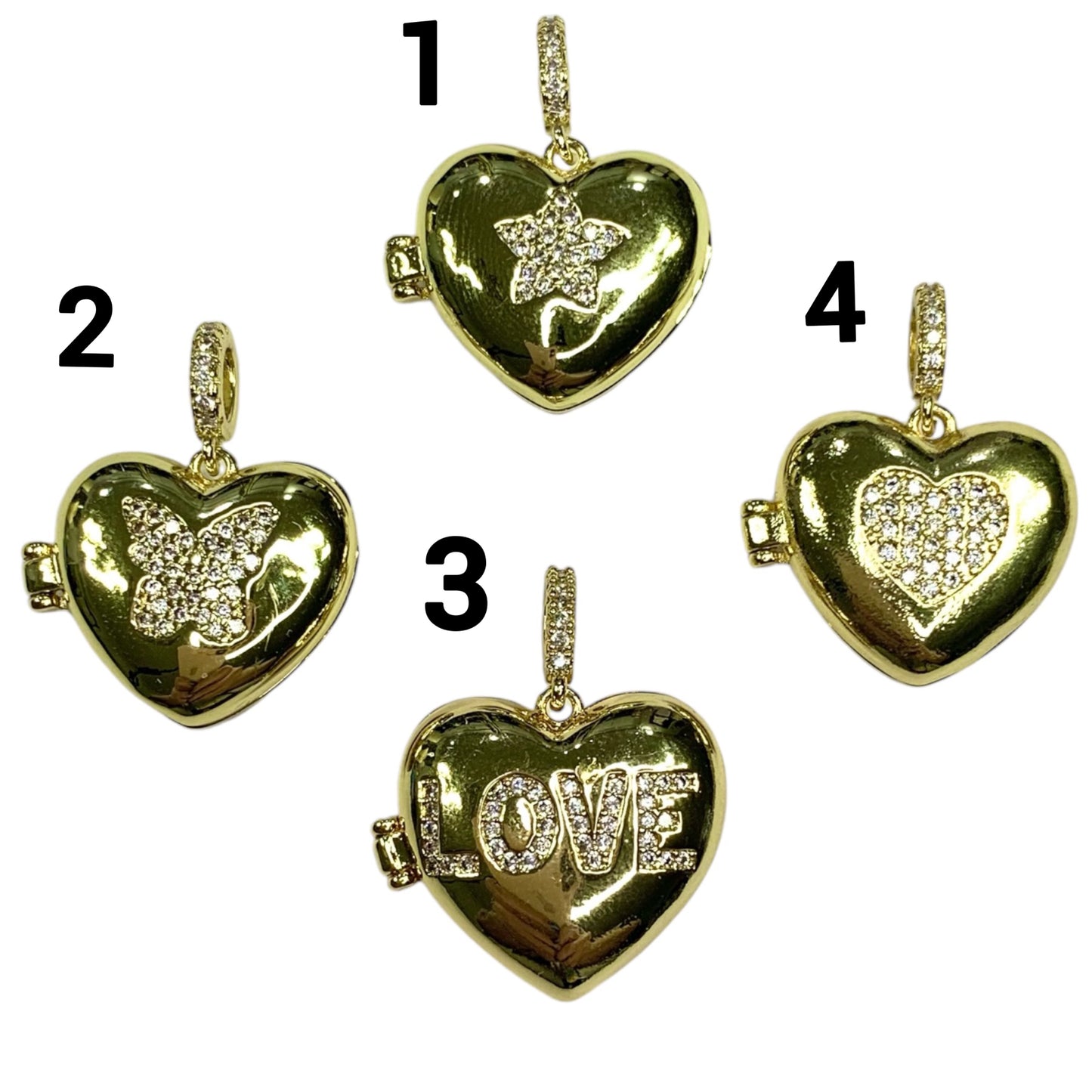 Puffed (Heart/LOVE/Butterfly/Star) Locket